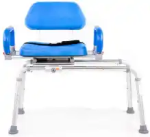 Sliding Transfer Shower Bench with Swivel Chair by Platinum Health